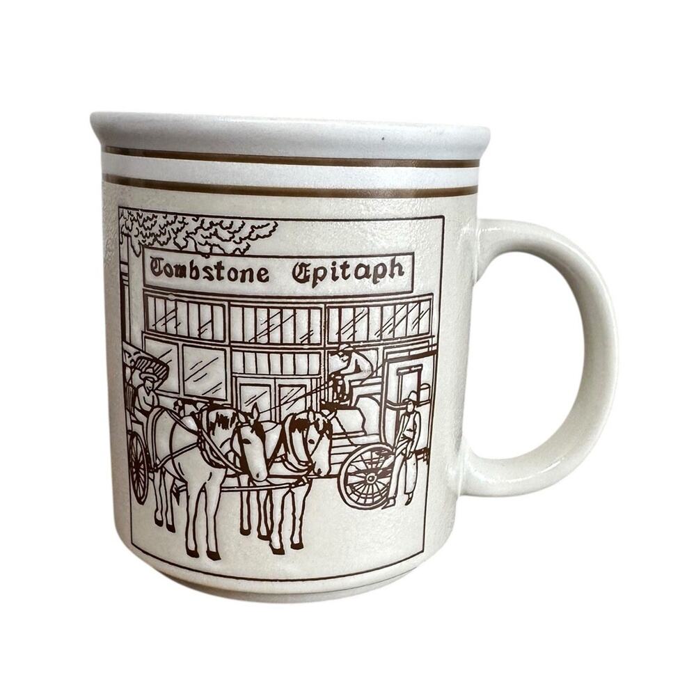 Tombstone Epitaph Historical Coffee Mug By Smith Southwestern Inc Made In Japan